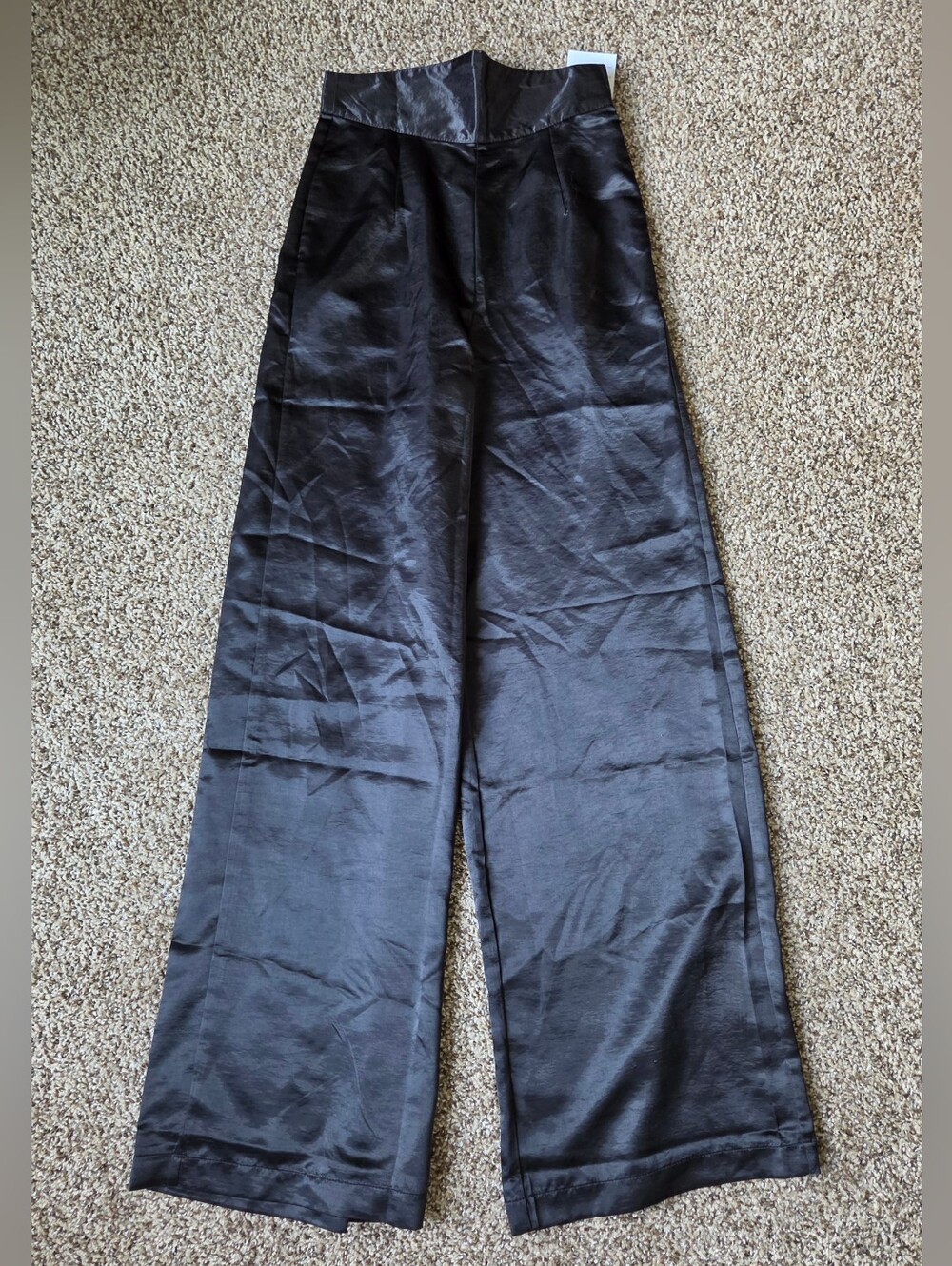 Black Satin Pants
